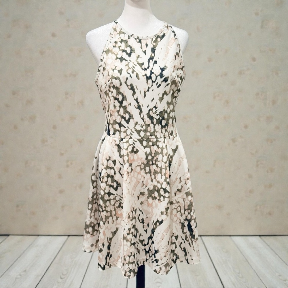 Mossimo Supply Co. Patterned Mini Dress in Cream and Black